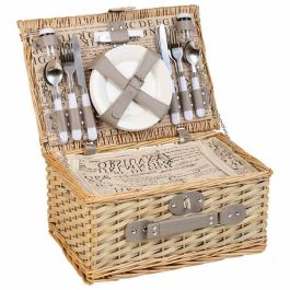 Cesta de Picnic Alexandra House Living Gris Natural Mimbre Precio: 70.78499935869999. SKU: B12KXSXYNP