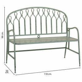 Banco Alexandra House Living Verde Metal 56 x 98 x 118 cm