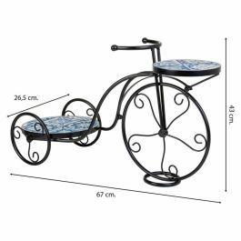 Soporte para Maceta Alexandra House Living Negro Hierro Azulejo Bicicleta 26 x 43 x 67 cm