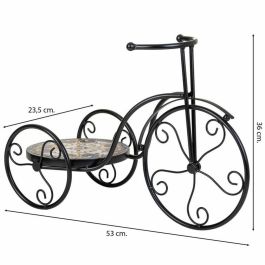 Soporte para Maceta Alexandra House Living Negro Hierro Azulejo Bicicleta 23 x 36 x 53 cm