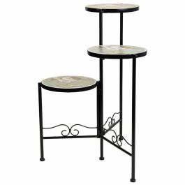 Soporte para Maceta Alexandra House Living Negro Hierro Azulejo 30 x 68 x 30 cm