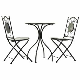 Conjunto de Mesa con 2 Sillas Alexandra House Living Negro 60 x 75 x 60 cm