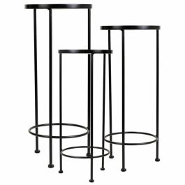 Soporte para Maceta Alexandra House Living Negro Hierro Azulejo 30 x 68 x 30 cm 3 Piezas