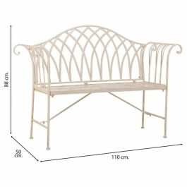 Banco Alexandra House Living Blanco Hierro 50 x 88 x 110 cm