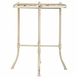 Mesa de Centro Alexandra House Living Blanco Metal Madera de abeto Madera MDF 48 x 66 x 48 cm