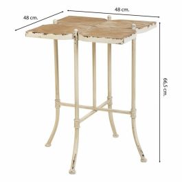 Mesa de Centro Alexandra House Living Blanco Metal Madera de abeto Madera MDF 48 x 66 x 48 cm