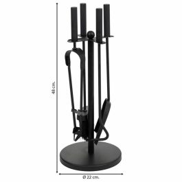 Utensilios para Chimenea Alexandra House Living Negro Hierro 22 x 48 x 22 cm