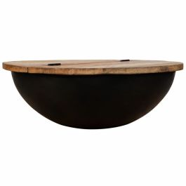 Mesa de Centro Alexandra House Living Negro Hierro Madera de mango 86 x 30 x 86 cm