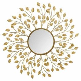 Espejo de pared Alexandra House Living Oro Metal Hierro Espejo 2 x 79 x 79 cm