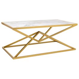 Mesa de Centro Alexandra House Living Oro Metal Papel Hierro Madera MDF 60 x 45 x 110 cm