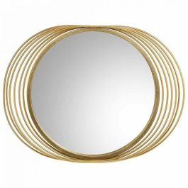 Espejo de pared Alexandra House Living Oro Metal Hierro Espejo 4 x 49 x 66 cm