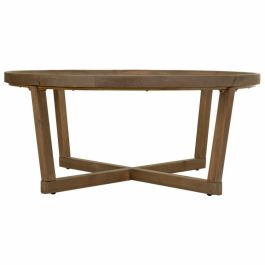 Mesa de Centro Alexandra House Living Marrón Hierro Madera de abeto Vidrio templado 100 x 43 x 100 cm