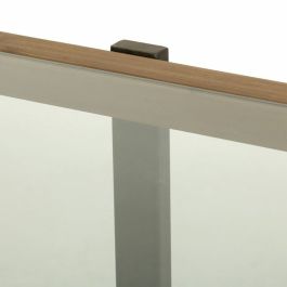 Mesa de Centro Alexandra House Living Marrón Hierro Madera de abeto Vidrio templado 99 x 40 x 99 cm