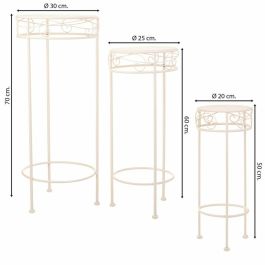 Soporte para Maceta Alexandra House Living Blanco Metal Hierro 28 x 120 x 58 cm