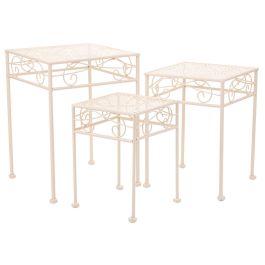 Soporte para Maceta Alexandra House Living Blanco Metal Hierro 25 x 45 x 72 cm Precio: 49.004999443399996. SKU: B1BRMTBNBN