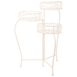 Soporte para Maceta Alexandra House Living Blanco Metal Hierro 34 x 76 x 40 cm