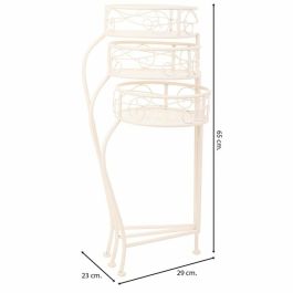 Soporte para Maceta Alexandra House Living Blanco Metal Hierro 34 x 76 x 40 cm