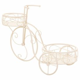 Soporte para Maceta Alexandra House Living Blanco Metal Hierro Bicicleta 30 x 61 x 55 cm