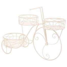 Soporte para Maceta Alexandra House Living Blanco Metal Hierro Bicicleta 28 x 28 x 28 cm