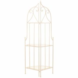 Estantería de Esquina Alexandra House Living Blanco Metal Hierro Forja 30 x 38 x 30 cm