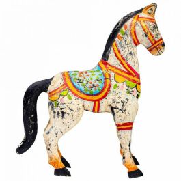 Figura Decorativa Alexandra House Living Madera de mango Caballo 7 x 24 x 22 cm