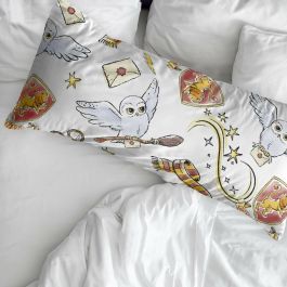 Funda de almohada Harry Potter Hedwig Multicolor 45 x 110 cm 100 % algodón