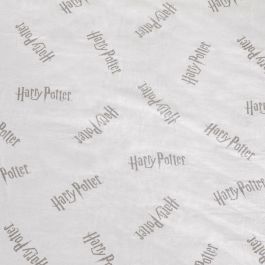 Sábana Bajera Harry Potter Blanco Gris 140 x 200 cm