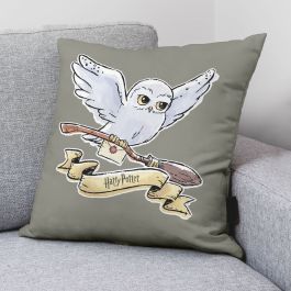 Funda de cojín Harry Potter Hedwig Gris 50 x 50 cm