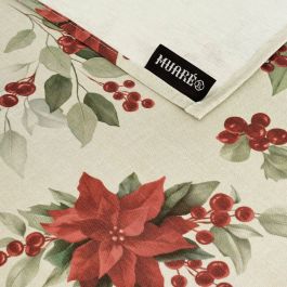 Mantel resinado antimanchas Belum Christmas Rojo Verde Lino 100 x 150 cm