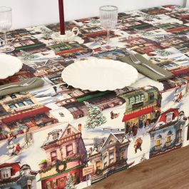 Mantel resinado antimanchas Belum Christmas City 200 x 140 cm