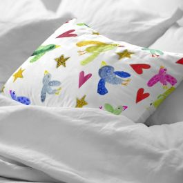 Funda de almohada Decolores Ocells Multicolor 175 Hilos 65 x 65 cm