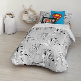 Funda Nórdica Superman Superman Gris 175 Hilos 200 x 200 cm