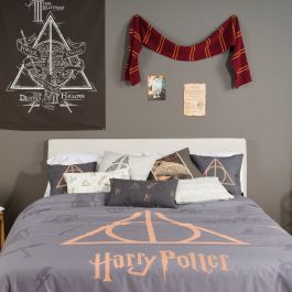 Funda Nórdica Harry Potter Deathly Hallows Multicolor 175 Hilos 155 x 220 cm Cama de 90