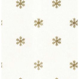 Mantel resinado antimanchas Belum Snowflakes Gold 140 x 140 cm