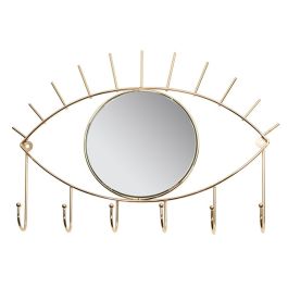 Perchero Eye Dorado Cristal Latón (42 x 30 x 4 cm) Perchero Eye Dorado Cristal Latón (42 x 30 x 4 cm)