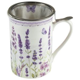 Taza con Filtro para Infusiones Flores Lavanda