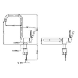 Grifo Monomando Teka MTP984 Cromo Acero Inoxidable