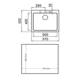 Fregadero de Un Seno Teka FORSQUARE 50 40 TG (60 cm)