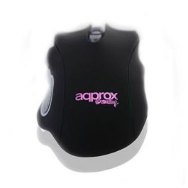Ratón Gaming approx! appKILLER 2400 dpi Retroiluminado Negro Rojo