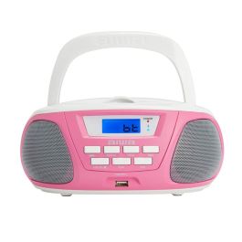 Radio CD Bluetooth MP3 Aiwa BBTU300PK 5W Rosa Blanco