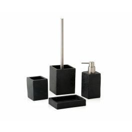 Escobilla para el Baño Alexandra House Living Negro Plateado Metal Poliresina 9 x 36 x 9 cm