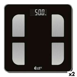 Báscula Digital de Baño LongFit Care Negro Multifunción 33 x 4 x 33 cm (2 Unidades) Precio: 22.94999982. SKU: B16CSVBL9S