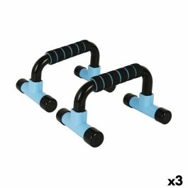 Soporte para Flexiones LongFit Sport Azul Negro (3 Unidades)