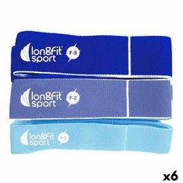 Bandas elásticas de resistencia LongFit Sport Azul 3 Piezas (6 Unidades)