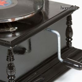Gramófono - Colección Old Style Cuadrado Negro Plata