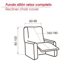 Funda bali gris muliti-elástica para sofa relax completo 1 plaza belmarti