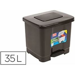Cubo de Basura con Pedal Plastic Forte 1126522 Negro Plástico 30 L