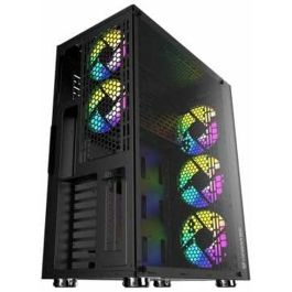 Nfortec Caja Gaming Cristal Templado Aqueronte Black - Usb 3.0 A-Rgb. Negro