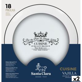 Vajilla Santa Clara Cuisine 18 Piezas Porcelana Redonda (2 Unidades) Precio: 64.49999985. SKU: B1HWV6ZNAT