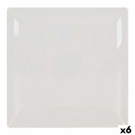 Fuente de Cocina La Mediterránea Elite Blanco Cerámica Cuadrado 30 x 30 x 2,5 cm (6 Unidades)